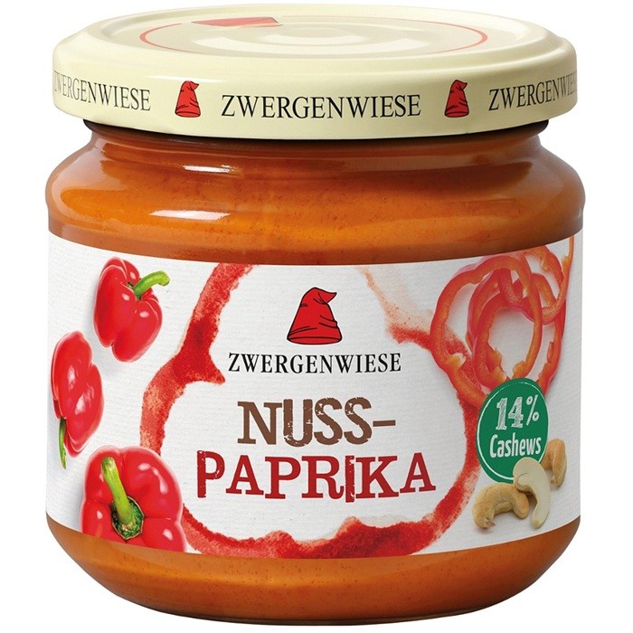 Crema tartinabila cu nuci si ardei bio, fara gluten 200g Zwergenwiese