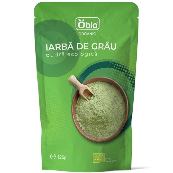 Iarba de grau pulbere bio 125g Obio