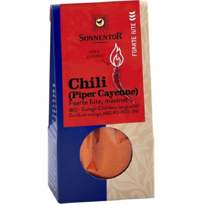 Chili foarte iute macinat bio (piper cayenne) 40g Sonnentor