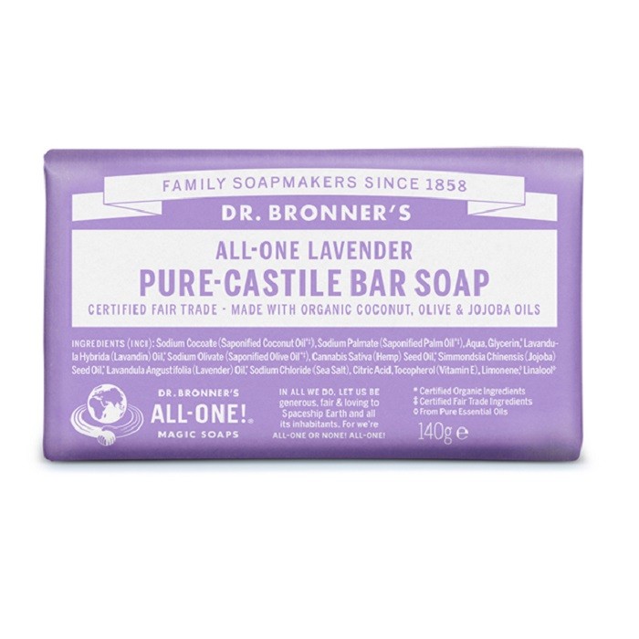 Sapun organic de Castilia cu lavanda 140g Dr Bronner