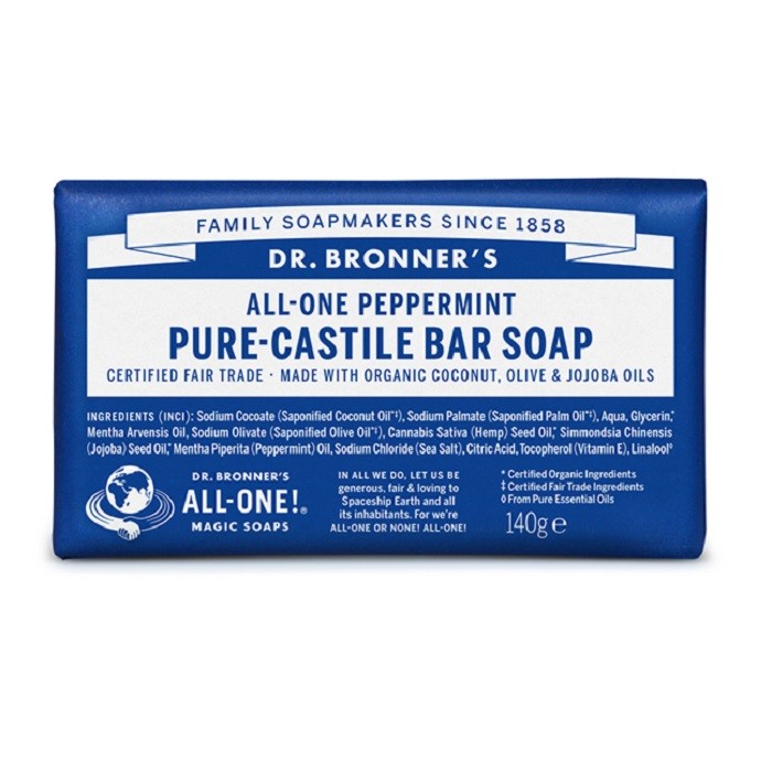 Sapun organic de Castilia cu menta 140g Dr Bronner