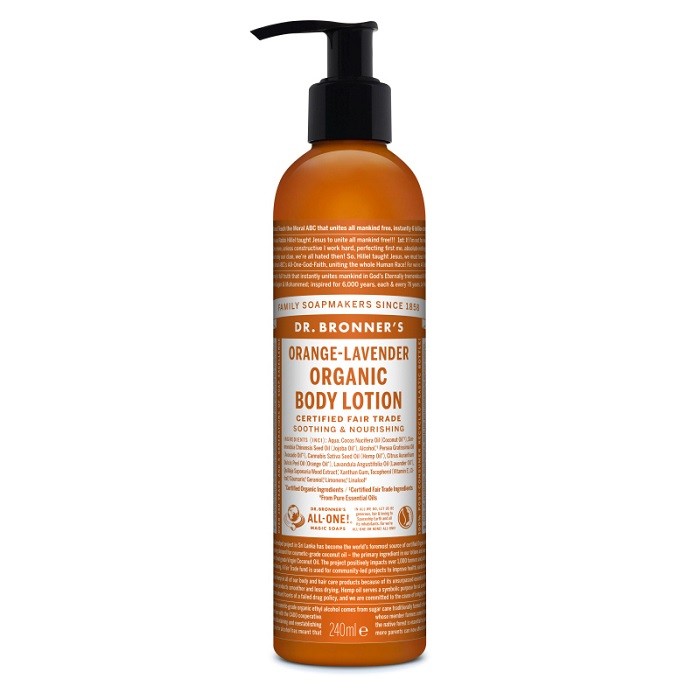 Lotiune de corp bio cu portocala si lavanda 237ml Dr Bronner