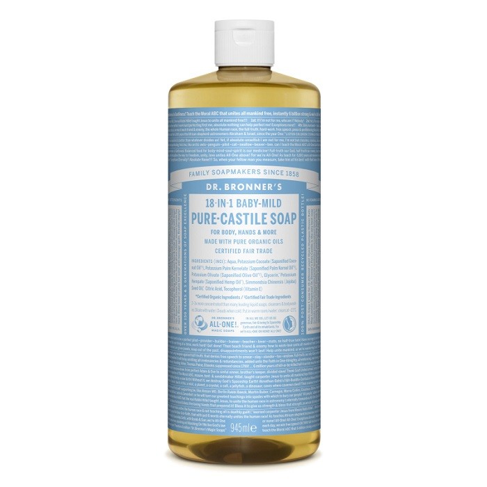 Sapun lichid bio de Castilia fara parfum 945ml Dr Bronner