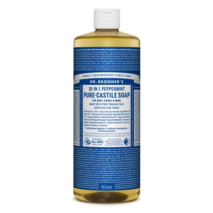 Sapun lichid bio de Castilia cu menta 945ml Dr Bronner