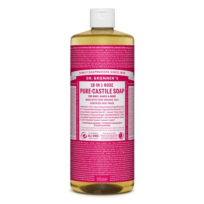 Sapun lichid bio de Castilia cu trandafiri 945ml Dr Bronner