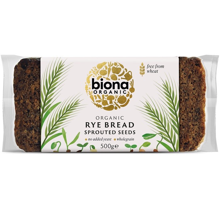 Paine integrala de secara Vitality cu seminte germinate bio 500g Biona