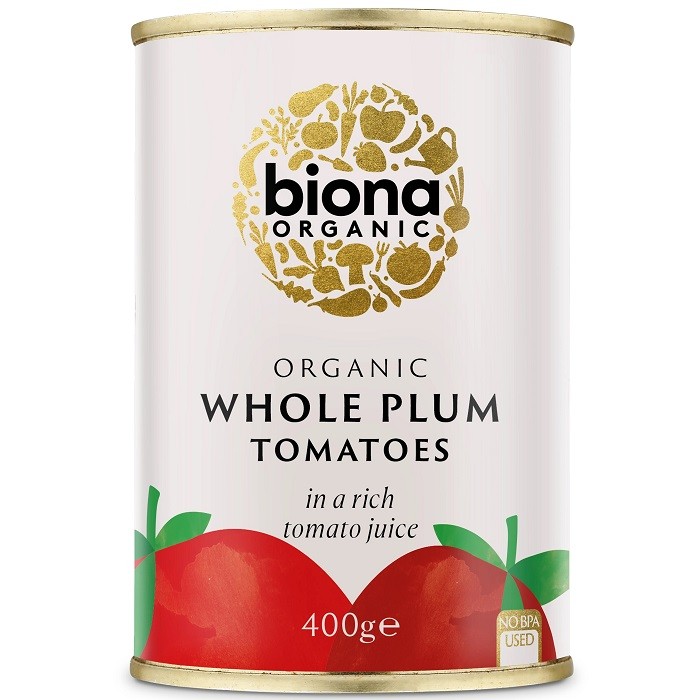 Rosii intregi decojite, la conserva bio 400g Biona