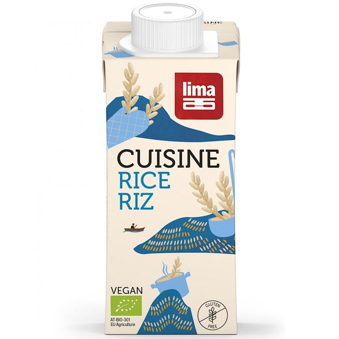 Crema de orez bio, inlocuitor vegetal pentru smantana 200ml Lima