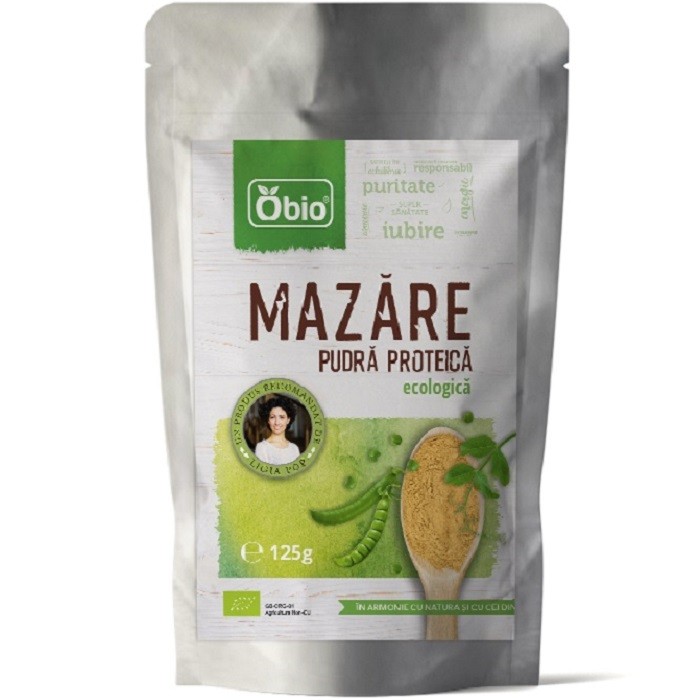 Proteina din mazare pulbere premium bio 250g Obio