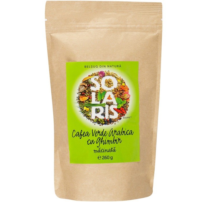 Cafea verde Arabica macinata cu Ghimbir 260g Solaris