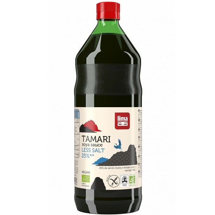 Sos de soia Tamari bio, cu continut redus de sare 250ml Lima