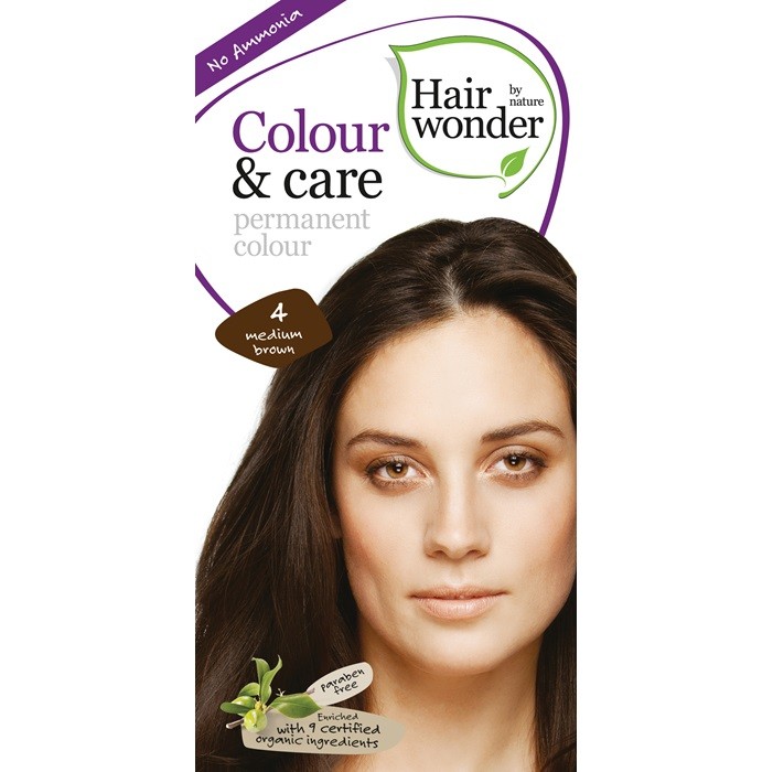 Vopsea de par fara amoniac Medium Brown 4 Colour Care Hairwonder