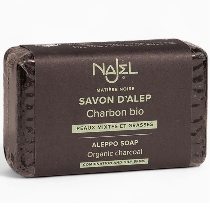 Sapun de Alep purificator cu carbon 100g Najel