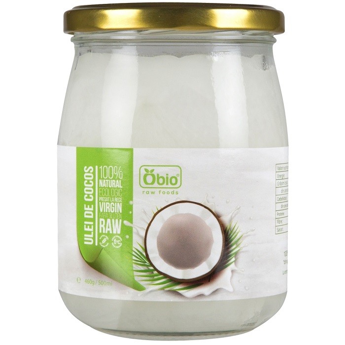 Ulei de cocos virgin raw bio 500ml Obio