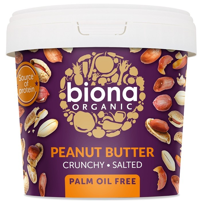 Crema de arahide crunchy bio, cu sare 1kg Biona