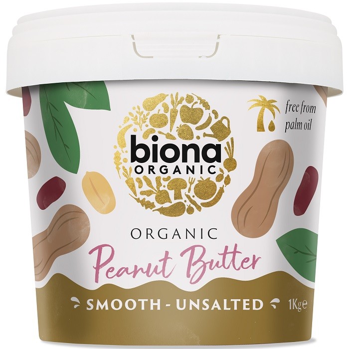 Crema de arahide Smooth bio, fara sare 1kg Biona