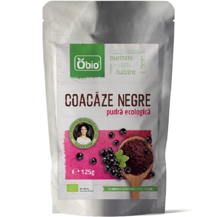 Coacaze negre pudra bio 125g Obio