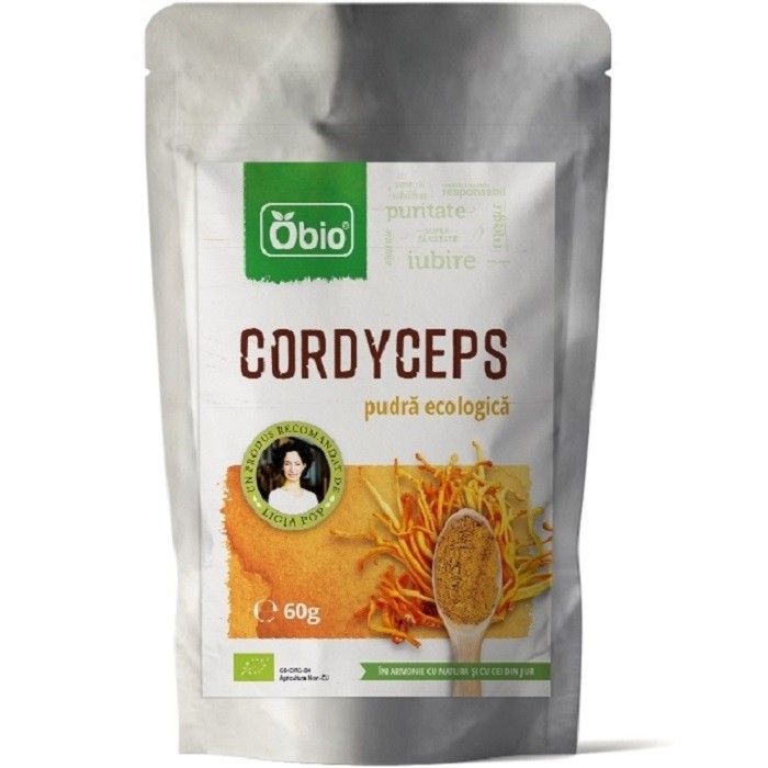Cordyceps pulbere raw bio 60g Obio