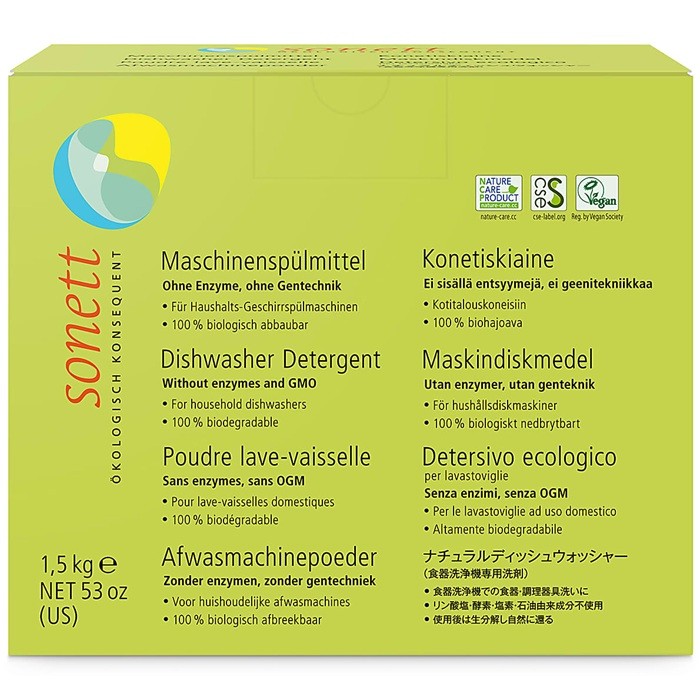 Detergent ecologic praf pt masina de spalat vase 1.5 kg Sonett