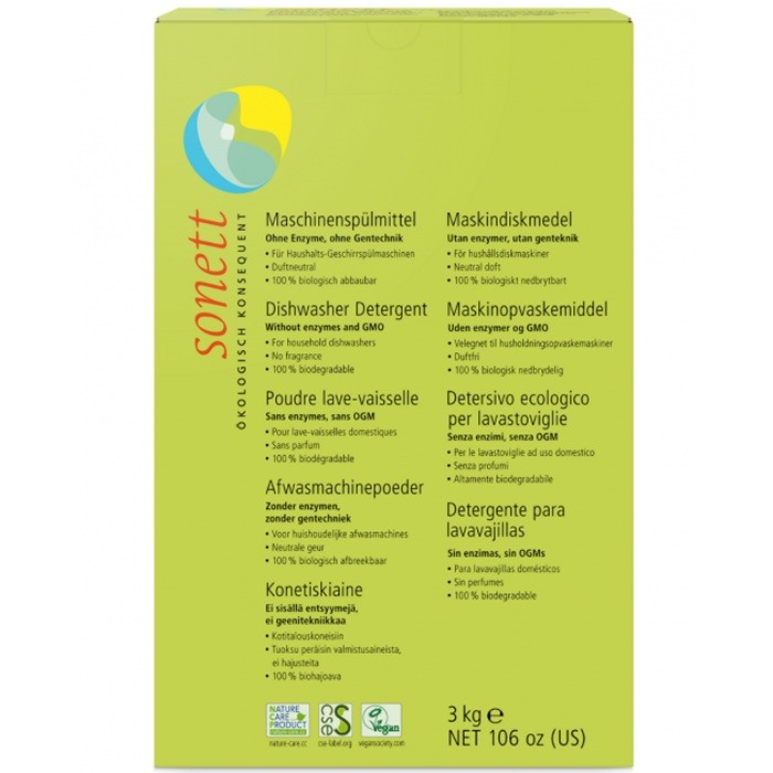 Detergent ecologic praf pt masina de spalat vase 3 kg Sonett