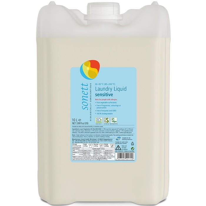 Detergent ecologic lichid rufe albe si colorate, Neutru fara parfum 10L Sonett