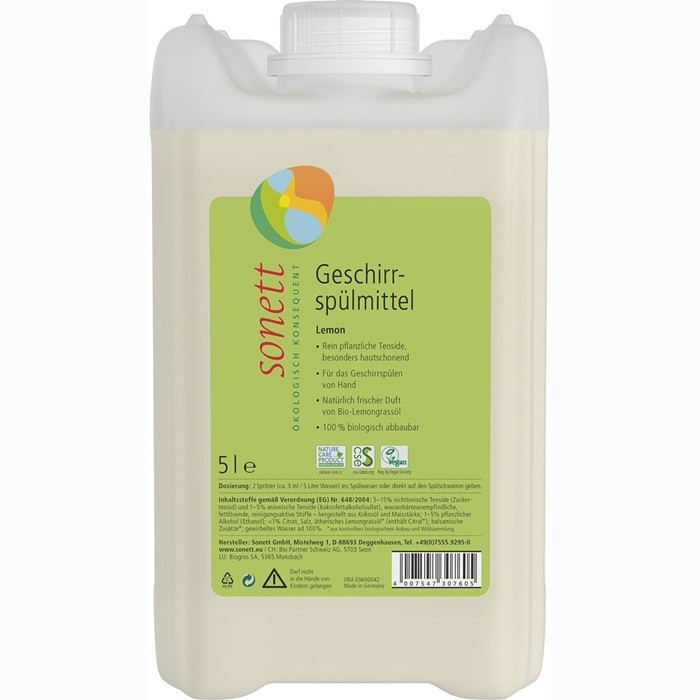 Detergent ecologic pt vase cu lamaie 5 L Sonett