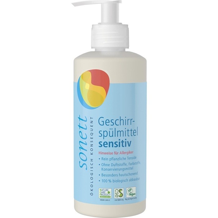 Detergent ecologic pt vase neutru, fara parfum 300 ml Sonett