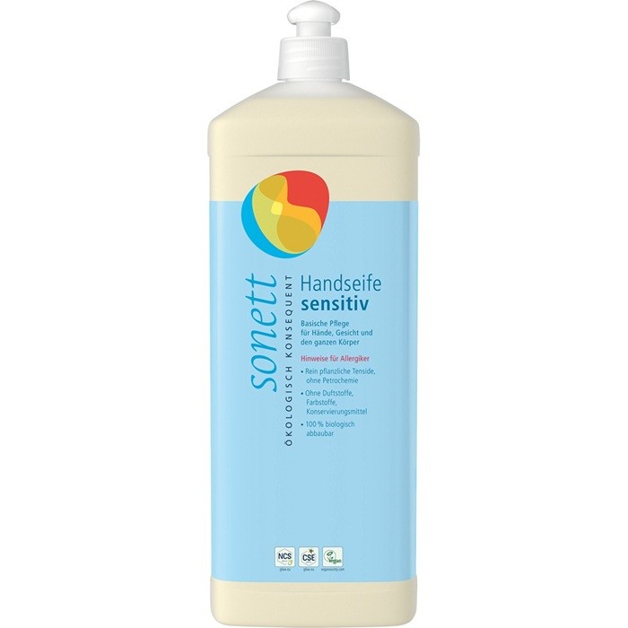 Sapun lichid pt maini si corp Sensitive, fara parfum 1000 ml Sonett