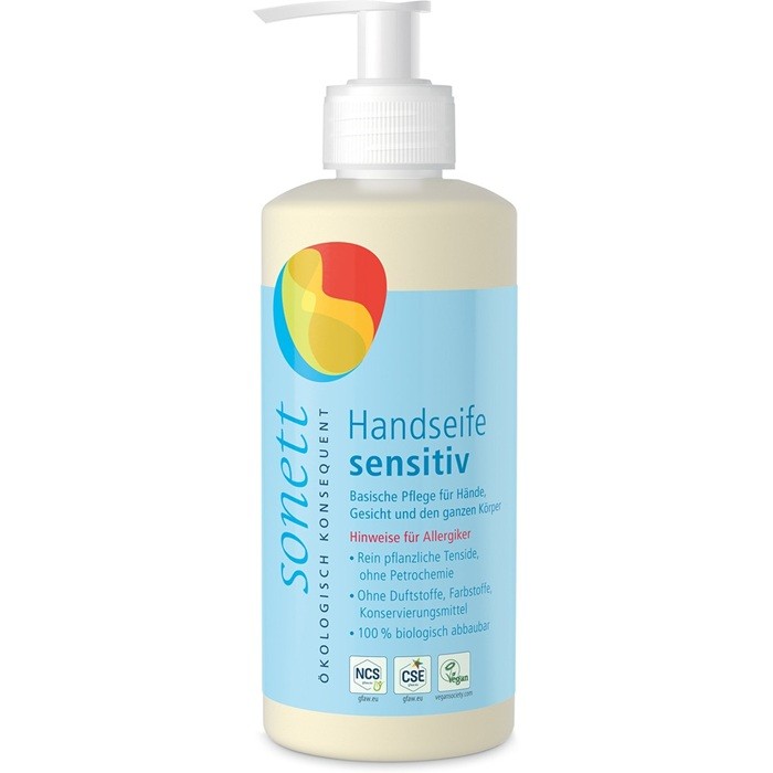 Sapun lichid pt maini si corp Sensitive, fara parfum 300 ml Sonett