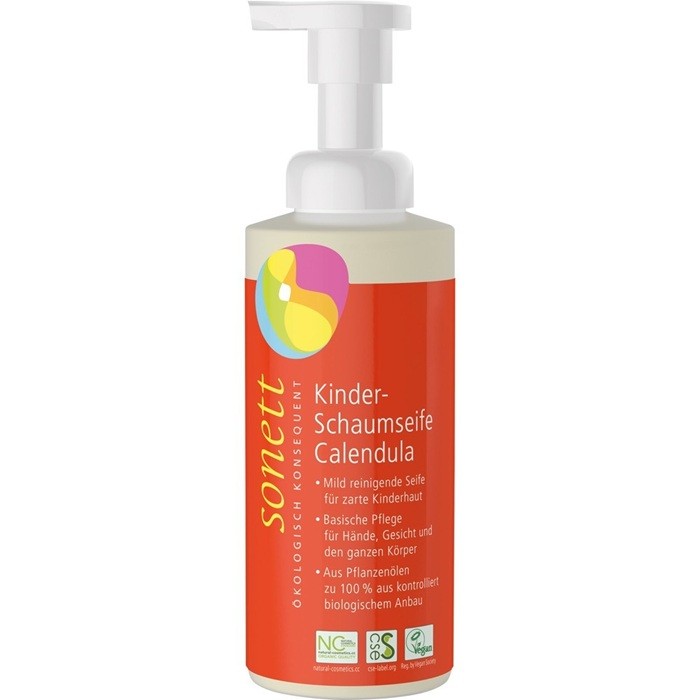 Sapun lichid - gel de dus spumant ecologic cu galbenele pt copii 200ml Sonett