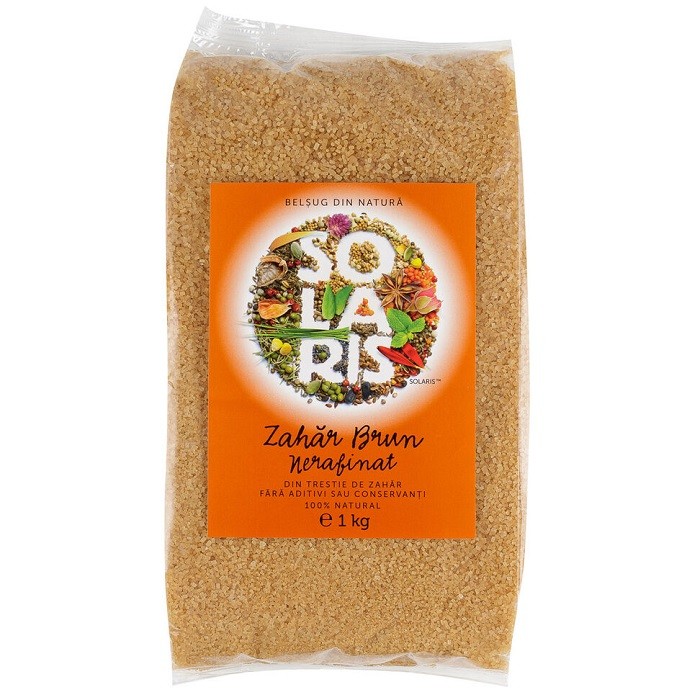 Zahar brun nerafinat 1 Kg Solaris Plant