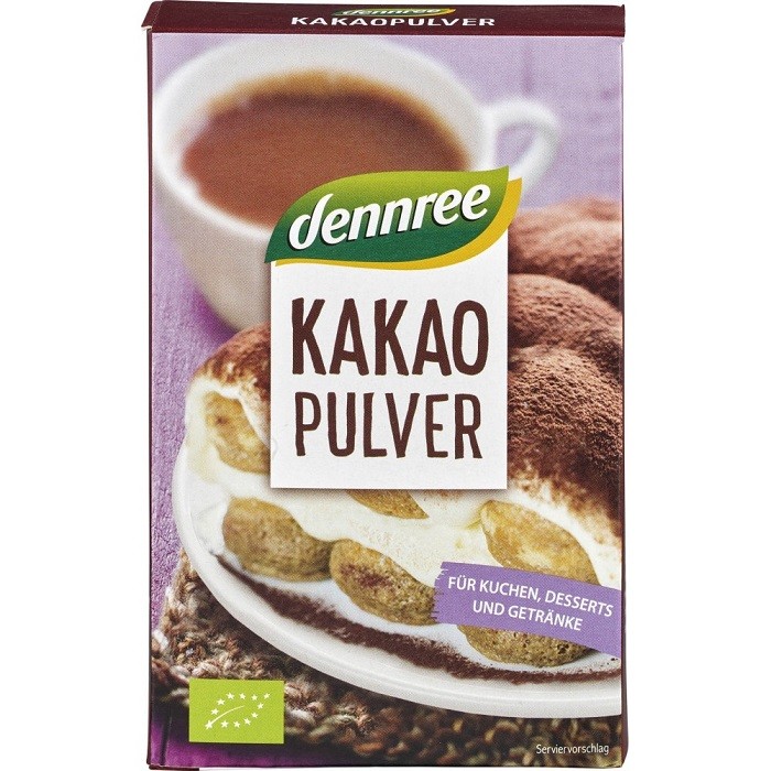 Pudra de cacao slab degresata 20-22% bio 150g Dennree