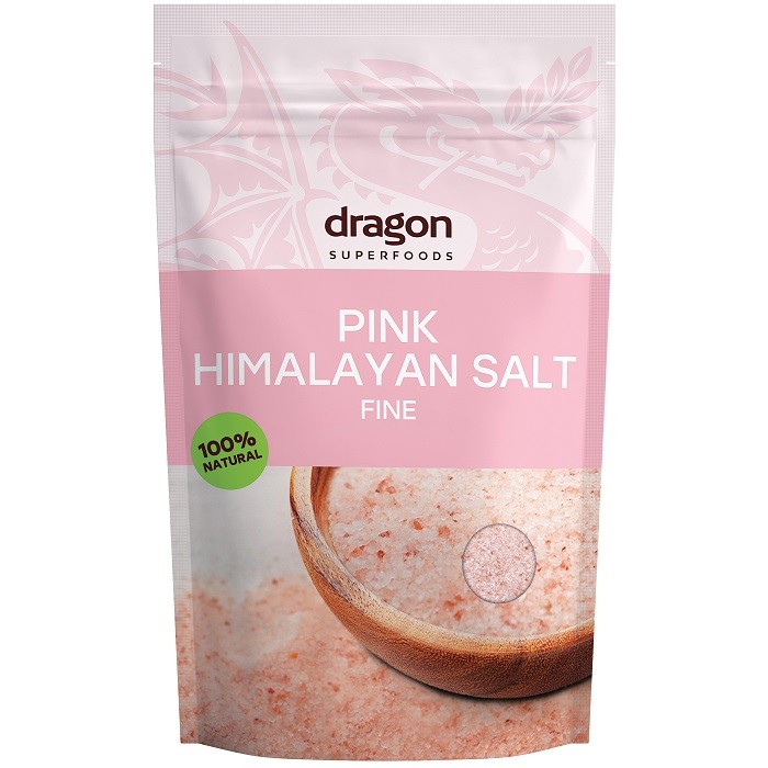 Sare de Himalaya fina (neiodata, fara antiaglomerant) 500g Dragon Superfoods