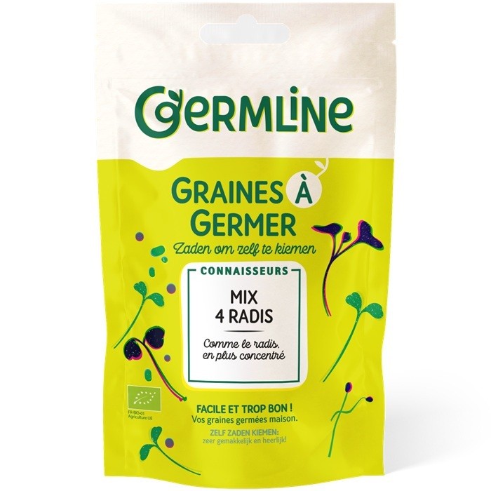 Mix 4 tipuri de ridichi bio pentru germinat 100g Germline