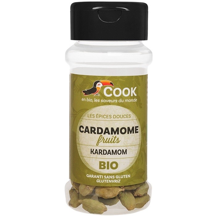 Cardamom verde intreg bio, fara gluten 25g Cook