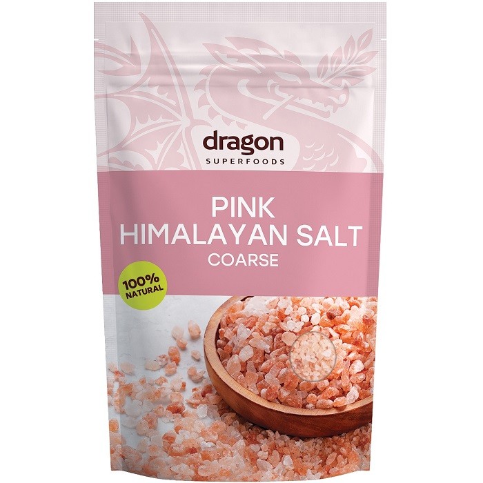 Sare de Himalaya grunjoasa (fara iod sau antiaglomerant) 500g Dragon Superfoods