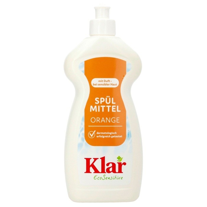 Detergent lichid sensitiv cu portocala pentru vase 500 ml Klar Eco Sensitive