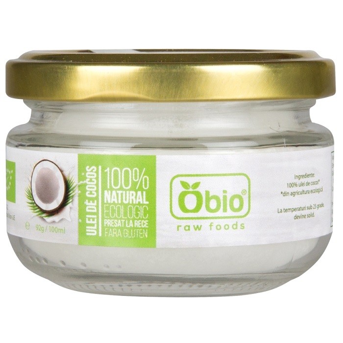 Ulei de cocos virgin Raw bio 100ml Obio