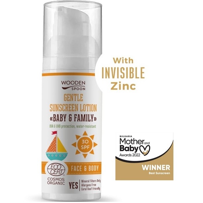 Lotiune protectie solara naturala SPF30, bio 50ml Wooden Spoon