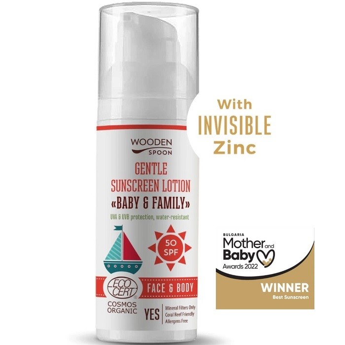 Lotiune protectie solara Baby and Family SPF50 BIO 50ml Wooden Spoon