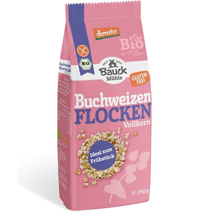 Fulgi de hrisca integrali bio, fara gluten 250g Bauckhof