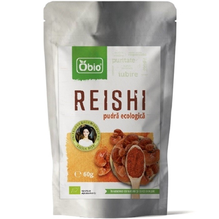 Reishi pulbere bio 60g Obio