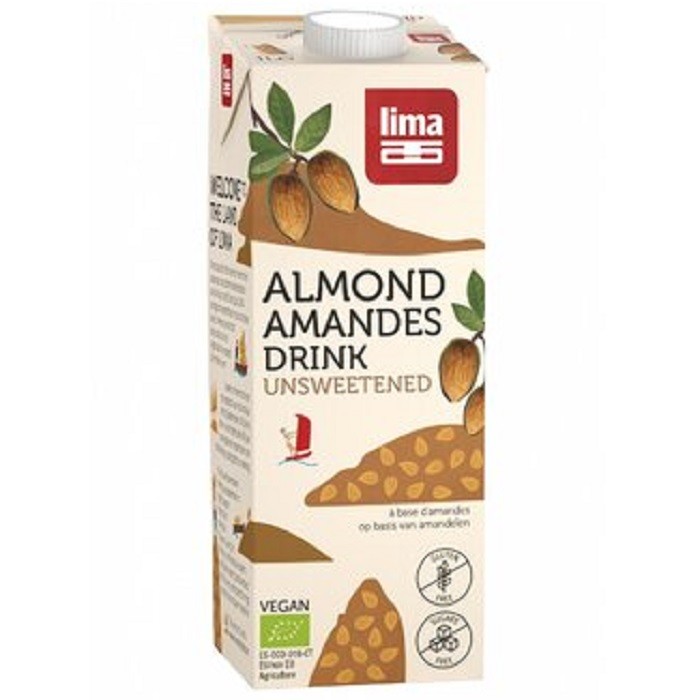 Bautura vegetala de migdale bio vegana, neindulcita, fara gluten 1L Lima