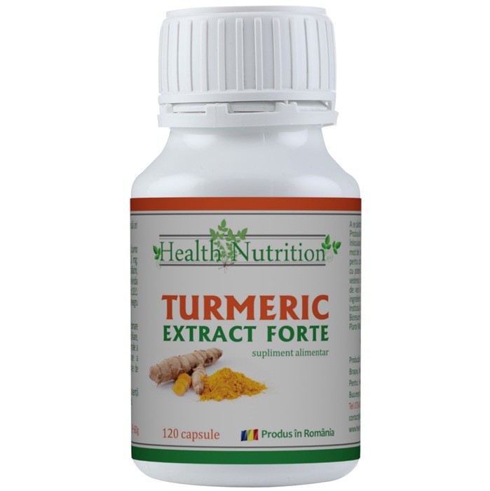 Turmeric extract forte cu piper 120 capsule Health Nutrition