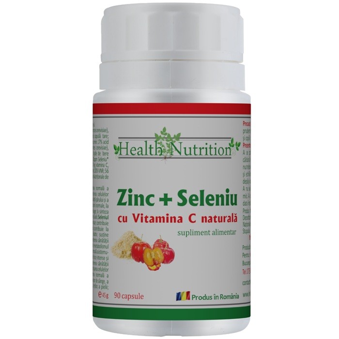 Zinc, seleniu si vitamina C 90 capsule Health Nutrition