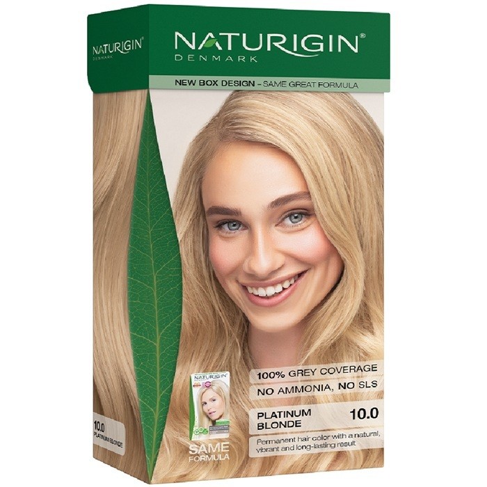 Vopsea de par naturala, permanenta 10.0 Blond Platinat 115ml Naturigin