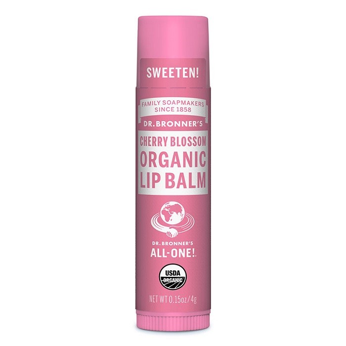 Balsam de buze organic cu flori de cires 4g Dr Bronner