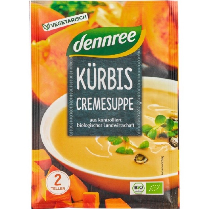 Supa crema de dovleac bio, la plic 40g Dennree
