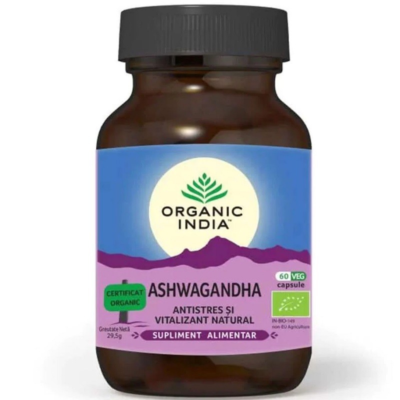 Ashwagandha Antistres Natural 60 capsule Organic India