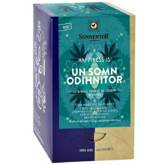 Ceai bio Happiness is… Un Somn Odihnitor 18 plicuri Sonnentor